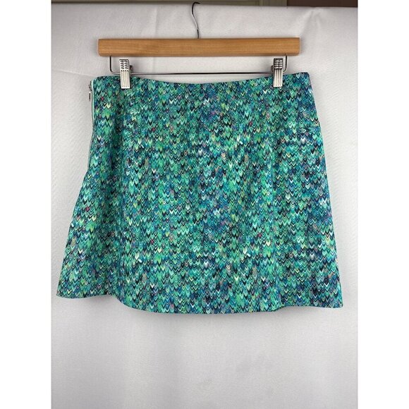 Women’s EP Pro Size 6 Teal Multicolor Golf Skort - Picture 2 of 5